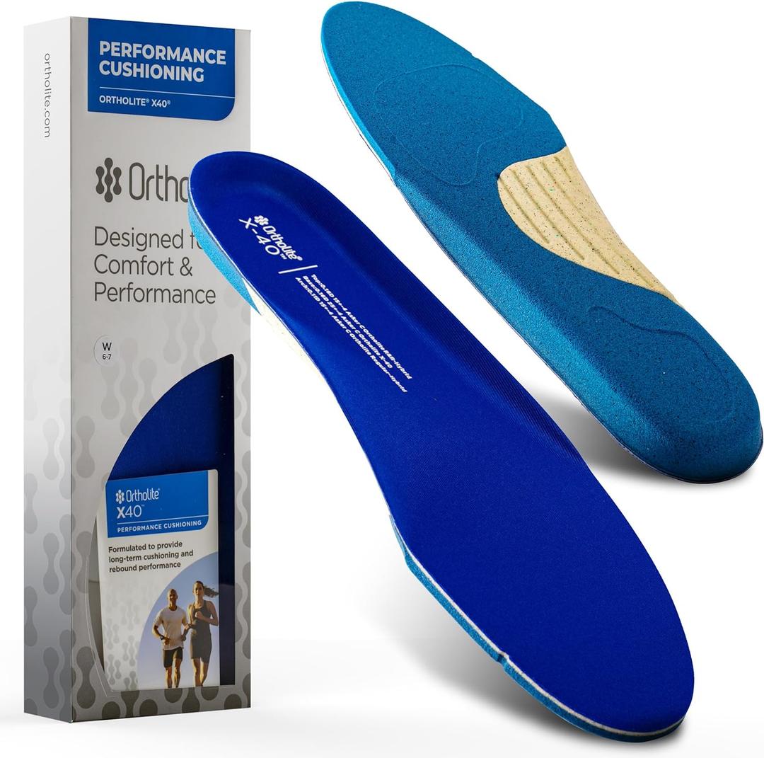 Ortholite X40 Performance Cushioning Sole Trim-to-Fit Insert - Designed for The Casual to Elite Athlete Looking for Optimal Rebound Performance, Long-Term Cushioning & All-Day Comfort (M: 8.5-9.5, Royal Blue)
