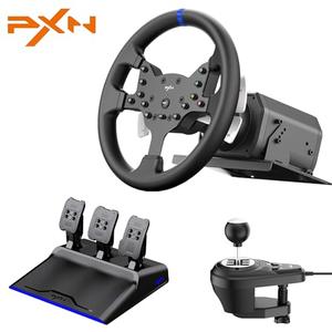PXN V99 Driving Force Steering Wheel, 3.2Nm Dual-Motor Force Feedback Base, 11.8-inch TPR Rubber Wheel Cover Sim Racing Wheel With Shifter and Pedal, Desk Clamp, for PC, PS4, Xbox One, Xbox Serive X|S - Used - Like New