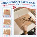MESHA Large Brown Paper Bags with Handles 16x6x12 Inch 25 Pack Gift Shopping Bags Large Craft Bag Kraft Bag for Small Business