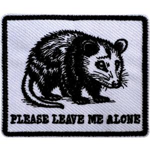 3 x Please Leave Me Alone Possum Hook and Loop Patch, 3 Inches Sew On Patches, Embroidery Patches for Backpacks Bags Vest Dog Harness, Tactical Military Embroidered Patches, Funny Sarcasm DIY Patch