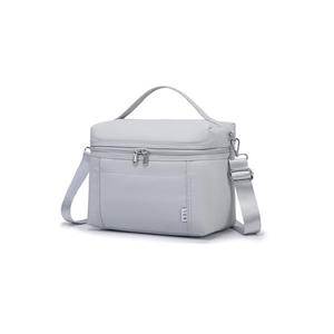 NOL Natural Organic Lifestyle Insulated Lunch Bags for Women Cooler Bag Lightweight Nylon Waterproof Lunch Box For Work (Small，Gray White)