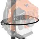 Backpack Blower Rack with Lock for Trailer  Heavy-Duty Thickened Steel Mount Fits 22"-26" Blowers, Anti-Theft Design for Open Trailers or Garage Storage, Black