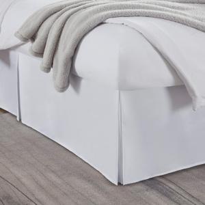 Nestl White Bed Skirt King Size - King Bed Skirt 14 Inch Drop - Brushed Microfiber Bed Skirts - Hotel Quality Pleated Bed Skirt - Shrinkage & Fade Resistant
