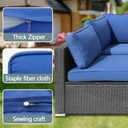 14Pcs Outdoor Cushion Covers Replacement Washable w/Zipper for 6-Seaters Sofa Patio Slipcovers Set Seat and Back Covers Only-23.6x23.6x4inch