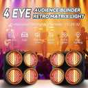COB Stage Lights, RGBWA LED Blinder Spotlight, Par Can Stage Light Retro Matrix Light with Golden Halo Effect, DMX512 Sound-Active Uplighing for Party DJ Party Club Wedding Events