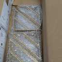 BAYKA Wall Shelves for Bedroom Decor, Floating Wall Shelf for Living Room Kitchen Storage, Mounted Rustic Wood Shelves for Kids Books, Christmas Decorations for Room (White and GoldSet of 4)