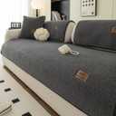 Sherpa Fleece Sofa Cover, Super Soft Funny Fuzzy Sofa Couch Covers, Warm Plush, Non-Slip Sectional Sofa Slipcover Furniture Protector for Kids, Pets(1pc, Dark Grey, 36"71")