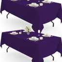 Pureegg Rectangle Table Cloth 60" x 102"  Durable Polyester Tablecloth Offers Reusable & Washable Protection, Ideal for Outdoor Party, Picnic, Wedding, Banquet and Birthday, 2 Pack, Purple