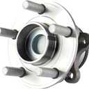 TRQ 1 Piece Rear Wheel Bearing & Hub Assembly Set with ABS Sensor Compatible with 2015-2021 Ford Edge 2017-2020 Lincoln Continental 2016-2018 MKX 2019-2023 Nautilus, BHA65635