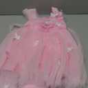 Toddler Baby Flower Girls Sequins Bowknot High Low Tutu Dress Petal Lace Princess Pageant Wedding Birthday Party Formal Gown (12-18 Months, Pink Butterfly)