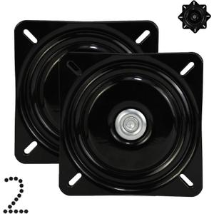 7 Inch 2pcs Boat Seat Swivel Mount Plate,Square Swivel Mechanism for Furniture Recliner Chair,Bar Stool Swivel Plate Replacement