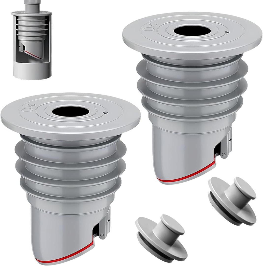 COLDDD Washing Machine Drain Hose Seal, Anti-Odor Floor Drain Plug Sewer Pipe Seal Ring Sealing Cover, Washing Machine Sealing Plug (2, M: 45-50 MM)