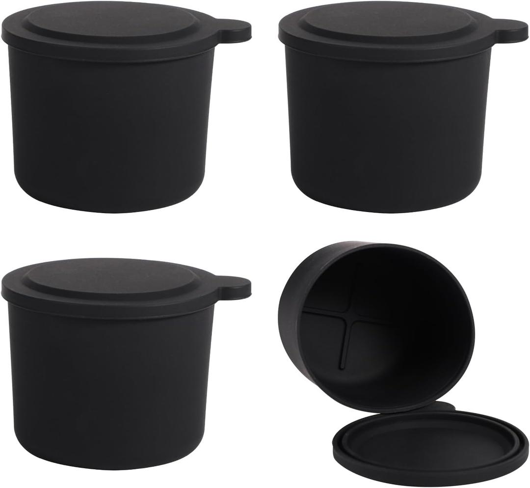 4PCS Ice Replacement for Kitchenaid, Reusable Silicone Ice with Lids Replacement Compatible with Ice Shaver Machine Accessories Easy to Clean