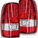 Red Tail Lights Assembly Compatible With 2000-2006 Suburban 1500 2500 Tahoe Yukon Taillights Rear Brake Lamps GM2819199 GM2818199