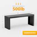 Bamboo Dining Bench, 35-inch Sleek Design Entryway Shoe Rack Bench, Indoor Kitchen Table Bench, Waterproof Outdoor Bench, Black