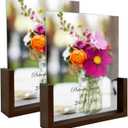 RLAVBL 8x10 Picture Frame Set of 2, Rustic Glass Photo Frames with Base for Tabletop Display