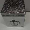 Elite Gourmet ETS623 BPA-Free 40-Watt Electric Citrus Juicer, Compact, Large Volume, Pulp Control, Oranges, Lemons, Limes, Grapefruits with Easy Pour Spout, 24oz, Black/Stainless Steel