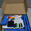 12 Sets Small Whiteboard Dry Erase Boards 5" x7'' Mini Double Sided Dry Erase Lap Boards with Markers Erasers Pen Holders Personal Whiteboards for Students Classroom Teacher