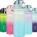 BJPKPK Insulated Water Bottle 18oz Stainless Steel Water Bottles With Straw And Carry Handle Double Wall Metal Thermos,Mint