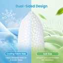 QUTOOL Cooling Pillow for Sleeping, CertiPUR-US Shredded Memory Foam Full Body Pillow Set of 1, Long Pillow for Bed with Removable Double-Sided Soft & Cool Cover, Soft Yet Supportive,White