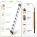 Rolling Pin nonstick and Silicone Baking Pastry Mat combo kit, Adjustable Rolling Pin With Thickness Rings for Baking Fondant, Pizza, Pie, Pastry, Pasta, Dough, Cookies (red)