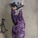 ELAMAS Animatronics 162.6 cm Dancing Witch Halloween Decorations - Sound Activation with Scary Sound, Scary Movement, Bright Eyes, Scary Haunted House Horror Accessory