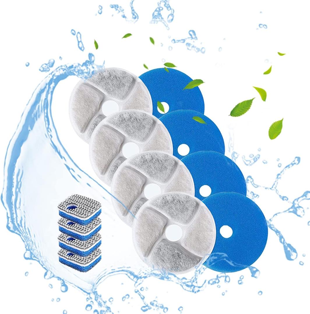 SORON Cat Water Fountain Filters, 4 Packs Replacement Filters for Automatic Pet Fountain, 4.13inch Filters For Cat Water Fountain SORON Cat Water Fountain Filters, 4 Packs Replacement Filters for Automatic Pet Fountain, 4.13inch Filters For Cat Water Fountain