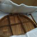 Wooden Serving Tray with Handles 22 Inch Extra Large Round Ottoman Tray Acacia Large Wood Trays Ottoman Living Room Wooden Trays