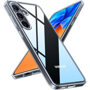 TORRAS Guardian Shockproof for Samsung Galaxy S25 Plus Case, [Non-Yellowing] [12FT Military-Grade Protection] Transparent Slim Case for Samsung S25 Plus Case, Diamond Clear, Hard, 6.7''