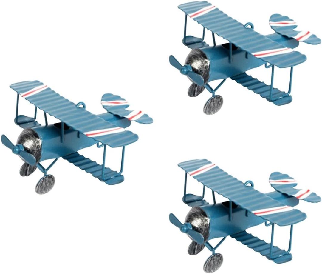 DECHOUS 3Pcs Metal Vintage Airplane Decor: Small Hanging Airplane ...