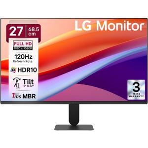 LG 27U411A-B 27-inch Full HD (1920 x 1080) IPS Computer Monitor, 120Hz, HDR10, Reader Mode, Flicker Safe, HDMI, Slim Stand Base, Black