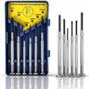 6Pcs Small Screwdriver Set, Mini Screwdriver Set, Eyeglass Repair Screwdriver with 6 Different Size Flathead and Philips Screwdrivers, Ideal for Watch, Jewelers
