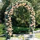 YRIOWMI 10PCS Fake Rose Garland, 7.5Ft Artificial Vines Flowers Hanging Rose Vine forfor Table Wedding Backdrop Arch Wall Party Mantle Festival Decor (Champagne)