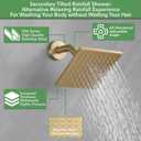 VANFOXLE Shower Faucet Set Brushed Gold Modern Shower System