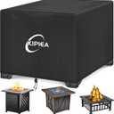 Square Fire Pit Cover, Upgraded 600D Strong Tear Resistant, 28" L x 28" W x 25" H Super Waterproof Fire Pit Table Cover, UPF 50+ Outdoor Firepit Cover Square Fading Resistant