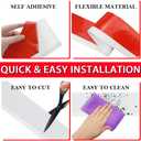 Vinyl Wall Base Baseboard Molding Trim 6" Flexible Self Adhesive Rubber Wall Base Moulding Trim Peel and Stick Design, 6 Inch x 100 Feet, White