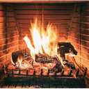 Allenjoy 5x3ft Burning Firewoods Photography Backdrop Winter Christmas Fireplace Flaming Woods Background for Kids Children Family Camping Barbeques Party Decor Banner Portrait Photo Booth Props