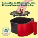 BELLA 3 Qt Touchscreen Air Fryer Oven and 5-in-1 Multicooker with Removable Nonstick Dishwasher Safe Crisping Tray and Basket, 1400 Watt Heating System, Matte Red