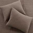 Levtex Home Cross Stitch Reversible King/Cal King Quilt Set (106x92in) with 2 Pillow Shams (36x20in) - Stitch Texture - Cocoa - Cotton King Size Quilt Bedding Set - Lightweight, Soft, Pre-Washed