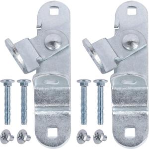 GDW Cargo Trailer Door Latch Hasp Keeper for Ramp Padlock Race Bar Lock Handle Enclosed Car Hauler (Trailer Door Hasp 2pack +Screws 4+Nuts 4)