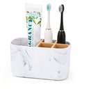 ZCCZ,Toothbrush Holders for Bathrooms, 5 Slots Bamboo Toothbrush Holder Kids Electric Toothbrush Holder and Toothpaste Holder for Bathroom Countertop Accessories Storage