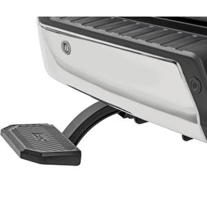 Rough Country Manual Retractable Bed Step for Ford F-150 (2021-2026) & Lightning (2022-2026) - 6" Wide Non-Slip Aluminum TailgateStep, 330 lb Capacity, Easy Bolt-On Install