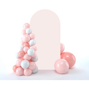 bricia Wedding Arch Backdrop Stand Cover, 6FT Double Sided Stretchy Arch Cover Fitted Wedding Birthday Party Banquet Decoration (Blush Pink 72''Lx31.2''W)
