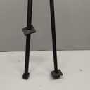 1" Curtain Rod Telescoping Single Drapery Rod 36-72 Inches, With Square Heavy Duty Aluminum Alloy Finials, Matte Black