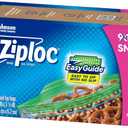 Ziploc Snack Bags with EasyGuide Texture, Small Plastic Storage Bags with Grip 'N Seal Technology, 108 Bags Total