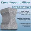 Knee Pillow for Side Sleepers,Knee Support Pillow for Between Knees While Sleeping,Memory Foam Knee Cushion for Hip,Leg,Back Pain Relief (Gray)