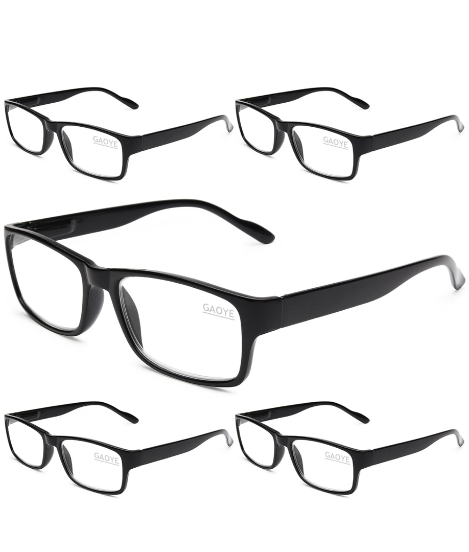 Gaoye Professional Reading Glasses for All Day - Computer Readers with Blue Light Protection - Value Pack