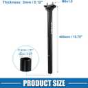 Bike Bicycle Seatpost Adjustable Seat Post for Mountain MTB Road Bike BMX Aluminum Alloy, Size: 27.2mmx350mm