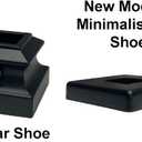 Modern Minimalist Flat Shoe (10-Pack) for 1/2" Iron Balusters Aluminum Square Baluster Base Cover, Stair Railing Hole Cover, Low Profile, Easy Install