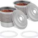 2 Pack Reusable Pods Compatible with Ninja Dual Brew Coffee Maker, Stainless Steel Permanent K Cups Filters for Ninja CFP101 & Ninja PB051 Coffee Maker